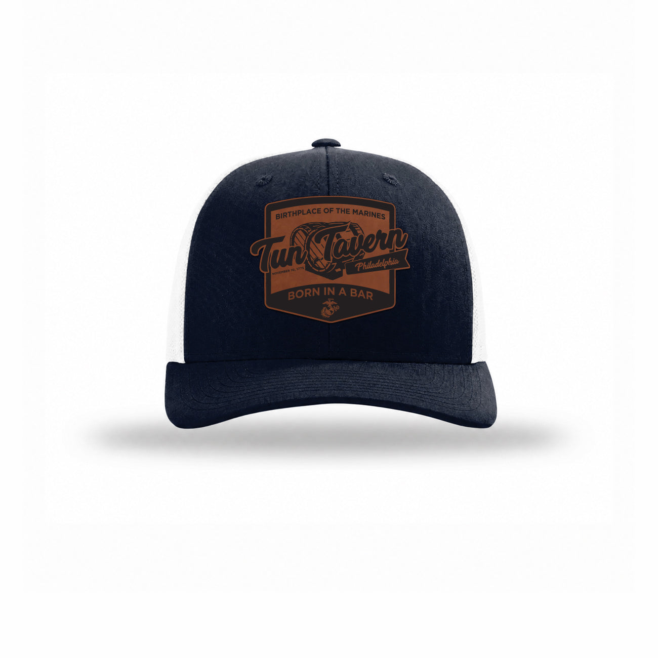 Tun Tavern Born in a Bar Cask Leatherette Patch Structured Trucker