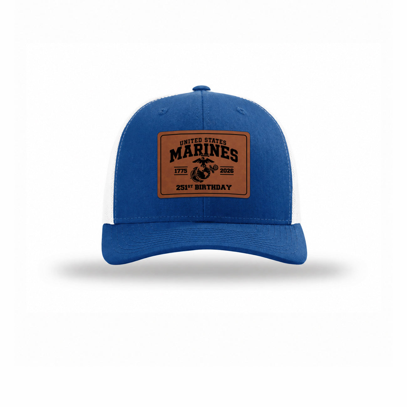 251st USMC Birthday Leatherette Patch Structured Trucker