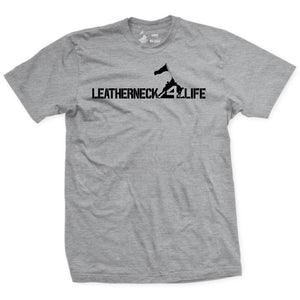 Leatherneck for Life Not-So-Basic T-Shirt- Grey