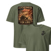 Leatherneck for Life Iwo Jima Flag Raising T-Shirt - OD GREEN