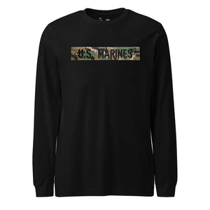 U.S. Marines Woodland Marpat Uniform Tape Long Sleeve T-Shirt