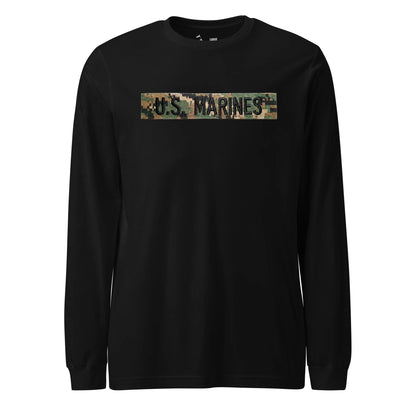 U.S. Marines Woodland Marpat Uniform Tape Long Sleeve T-Shirt