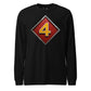 4th Marine Division Diamond Plate Long Sleeve T-Shirt
