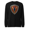 5th Marine Division Diamond Plate Long Sleeve T-Shirt - BLACK