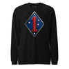 1st Marine Division Diamond Plate Long Sleeve T-Shirt - BLACK
