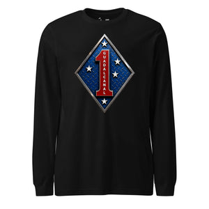 1st Marine Division Diamond Plate Long Sleeve T-Shirt