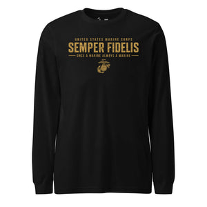 Semper Fidelis Once a Marine Long Sleeve T-Shirt