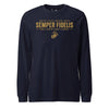 Semper Fidelis Once a Marine Long Sleeve T-Shirt - NAVY