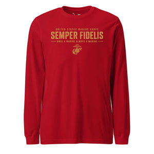 Semper Fidelis Once a Marine Long Sleeve T-Shirt