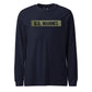 U.S. Marines OD Green Uniform Tape Long Sleeve T-Shirt