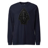 2nd Marine Division Diamond Plate Blackout Long Sleeve T-Shirt - NAVY