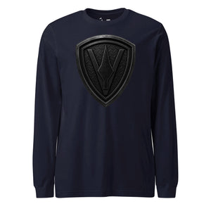 5th Marine Division Diamond Plate Blackout Long Sleeve T-Shirt