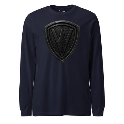 5th Marine Division Diamond Plate Blackout Long Sleeve T-Shirt