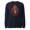 2nd Marine Division Diamond Plate Long Sleeve T-Shirt - NAVY
