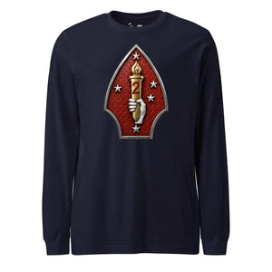 2nd Marine Division Diamond Plate Long Sleeve T-Shirt