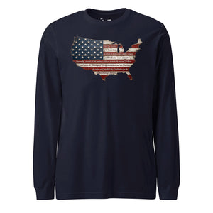 We the People Wooden Flag Long Sleeve T-Shirt
