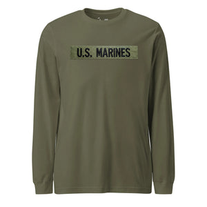 U.S. Marines OD Green Uniform Tape Long Sleeve T-Shirt