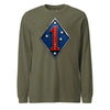 1st Marine Division Diamond Plate Long Sleeve T-Shirt - OD GREEN