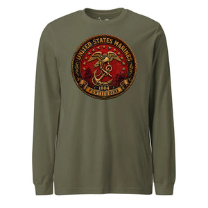 Marines Eagle Fouled Anchor & 13 Stars Long Sleeve T-Shirt