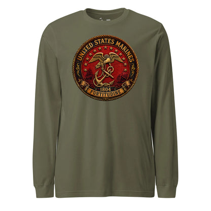 Marines Eagle Fouled Anchor & 13 Stars Long Sleeve T-Shirt