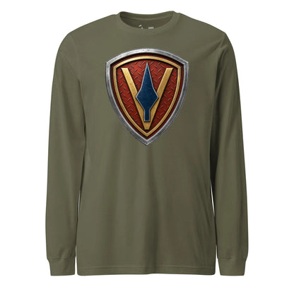 5th Marine Division Diamond Plate Long Sleeve T-Shirt