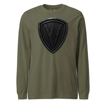 5th Marine Division Diamond Plate Blackout Long Sleeve T-Shirt