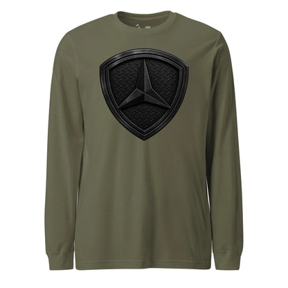 3rd Marine Division Diamond Plate Blackout Long Sleeve T-Shirt
