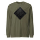 4th Marine Division Diamond Plate Blackout Long Sleeve T-Shirt