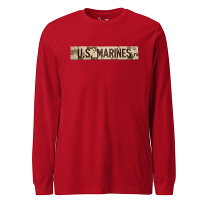 U.S. Marines Desert Marpat Uniform Tape Long Sleeve T-Shirt