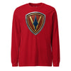 5th Marine Division Diamond Plate Long Sleeve T-Shirt - RED