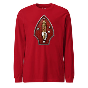 2nd Marine Division Diamond Plate Long Sleeve T-Shirt