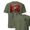 Marine Corps Metal Plaque T-Shirt - OD GREEN