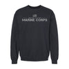Marine Corps Old Glory Crewneck Sweatshirt - Black