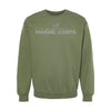 Marine Corps Old Glory Crewneck Sweatshirt - OD GREEN