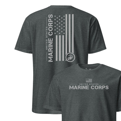 Marine Corps Old Glory Silver T-Shirt