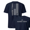 Marine Corps Old Glory Silver T-Shirt - NAVY