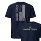 Marine Corps Old Glory Silver T-Shirt