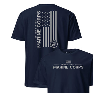 Marine Corps Old Glory Silver T-Shirt