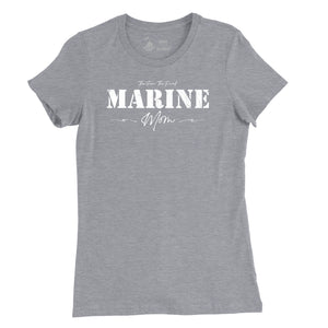 Women's Marine Mom Stencil T-Shirt