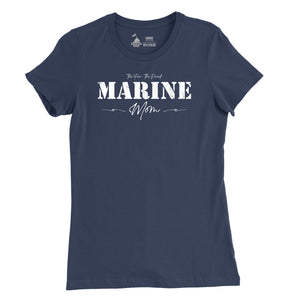 Women's Marine Mom Stencil T-Shirt