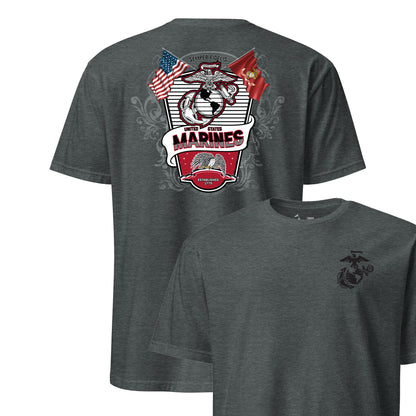 Marines Crossed Flags Crest T-Shirt