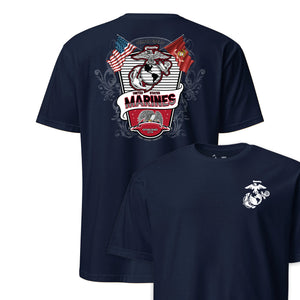 Marines Crossed Flags Crest T-Shirt