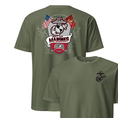 Marines Crossed Flags Crest T-Shirt