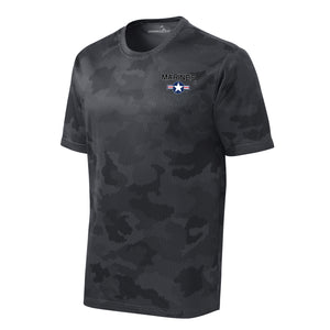 Camohex Marines Roundel Performance T-Shirt in Grey - USMC unit tee