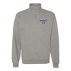 Marines Roundel Quarter Zip Sweatshirt - HEATHER GREY