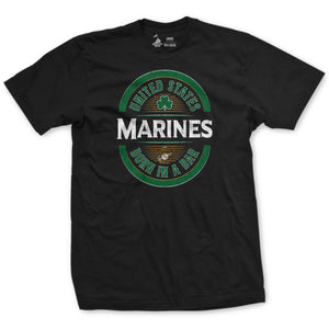 Marines Born In A Bar Oval T-Shirt