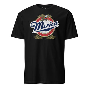 'Merica Eagle T-Shirt in black - patriotic USA Marine Corps apparel
