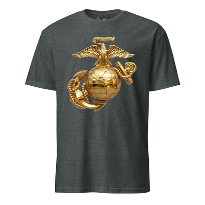 Metallic Gold Eagle Globe & Anchor T-Shirt