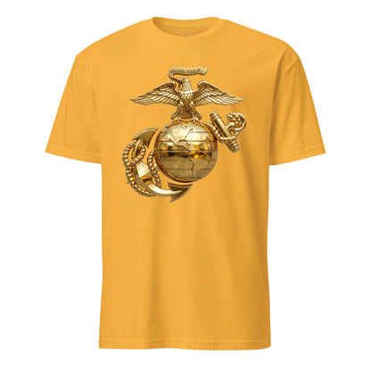 Metallic Gold Eagle Globe & Anchor T-Shirt