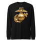 Metallic Gold Eagle Globe & Anchor Long Sleeve T-Shirt
